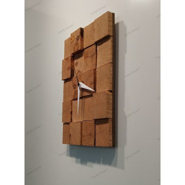 Wooden blocks wall clock