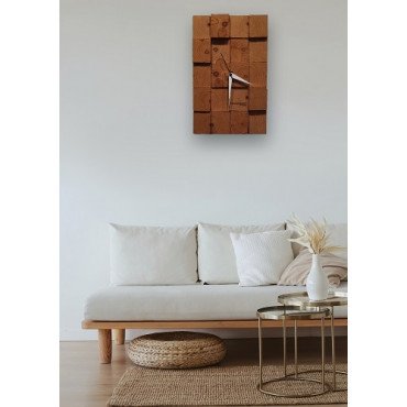 Wooden blocks wall clock