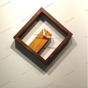 Geometrical Wooden wall clock