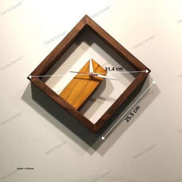 Geometrical Wooden wall clock