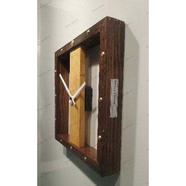 Square Wooden wall clock