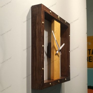 Square Wooden wall clock