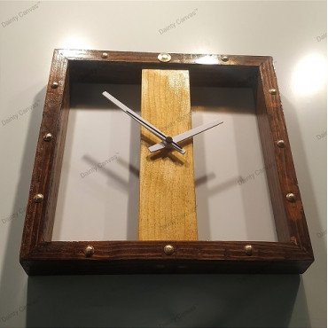 Square Wooden wall clock