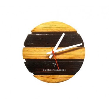 Handmade Burning wooden wall clock