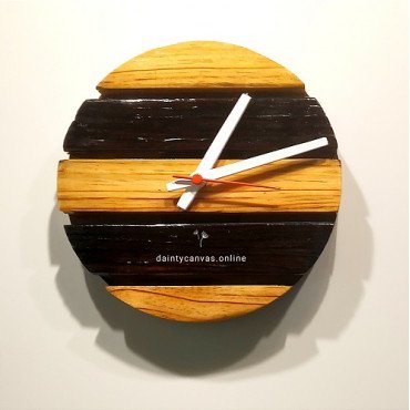 Handmade Burning wooden wall clock