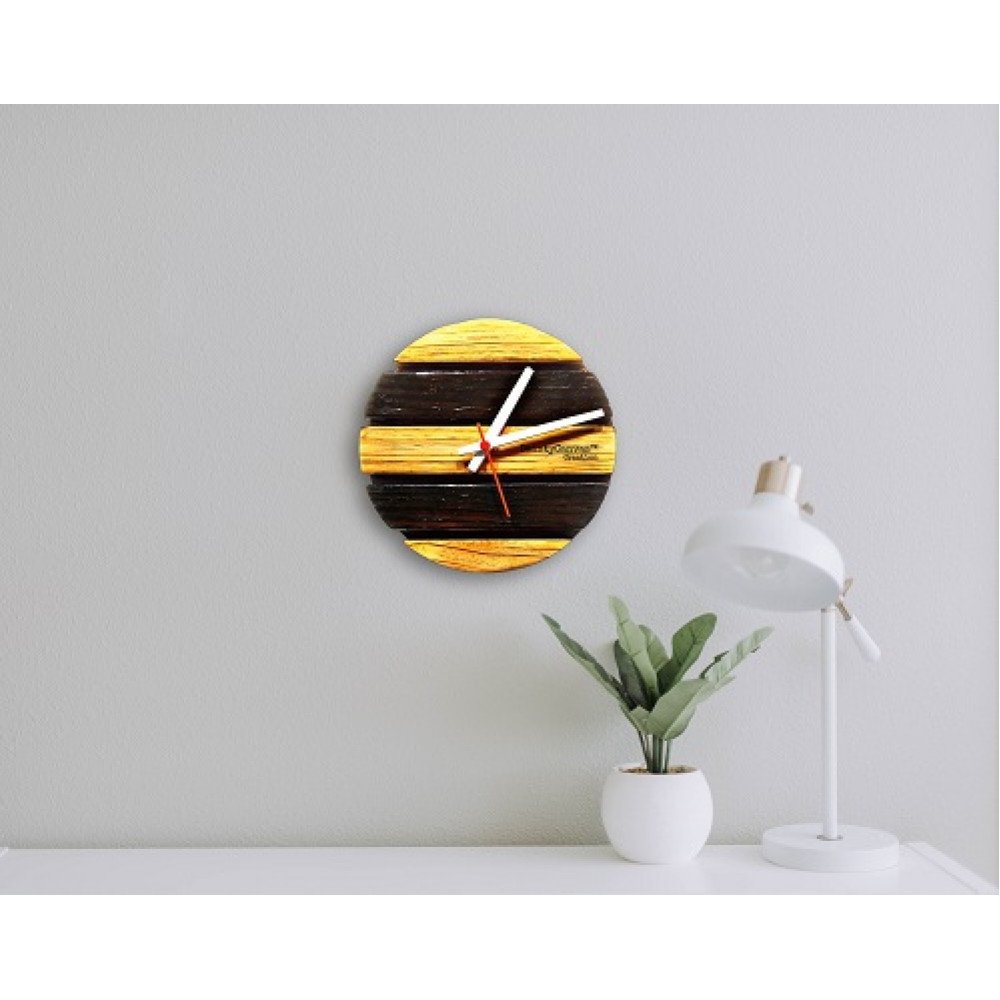 Handmade Burning wooden wall clock