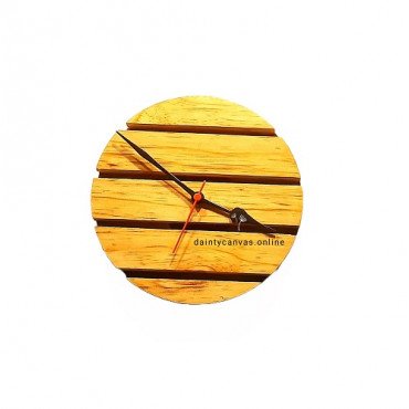 Minimalistic Round Wooden Wall Clock