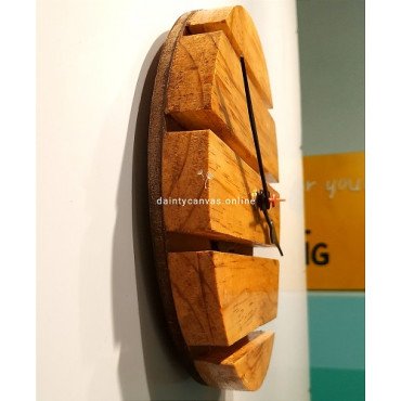 Minimalistic Round Wooden Wall Clock