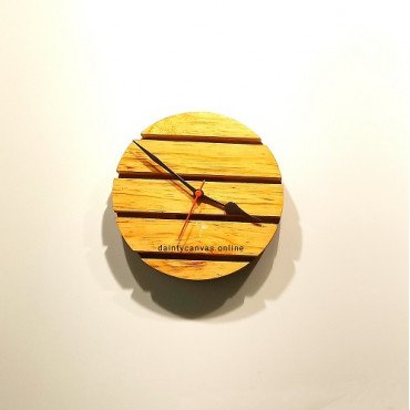 Minimalistic Round Wooden Wall Clock