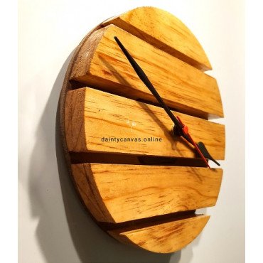 Minimalistic Round Wooden Wall Clock