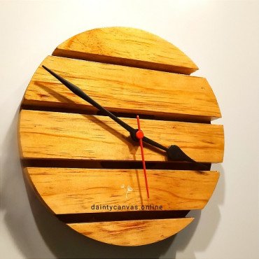 Minimalistic Round Wooden Wall Clock