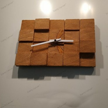 Contemporary wooden wall clock